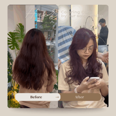 Uốn tóc hư tổn quận 3 tại Salon Philip