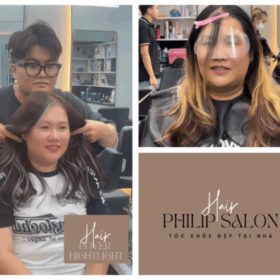 nhuộm tóc hư tổn Quận 3 tại Salon Philip
