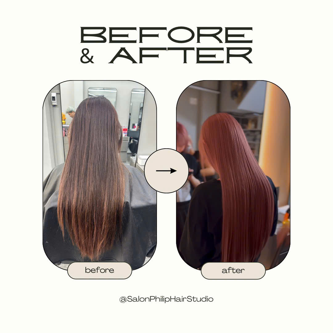 nhuộm phủ bóng cho tóc hư tổn quận 3 tại Salon Philip