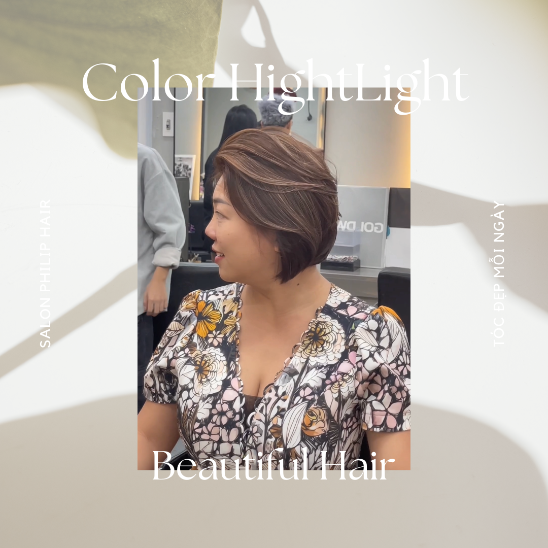 nhuộm phủ bóng cho tóc hư tổn quận 3 tại Salon Philip
