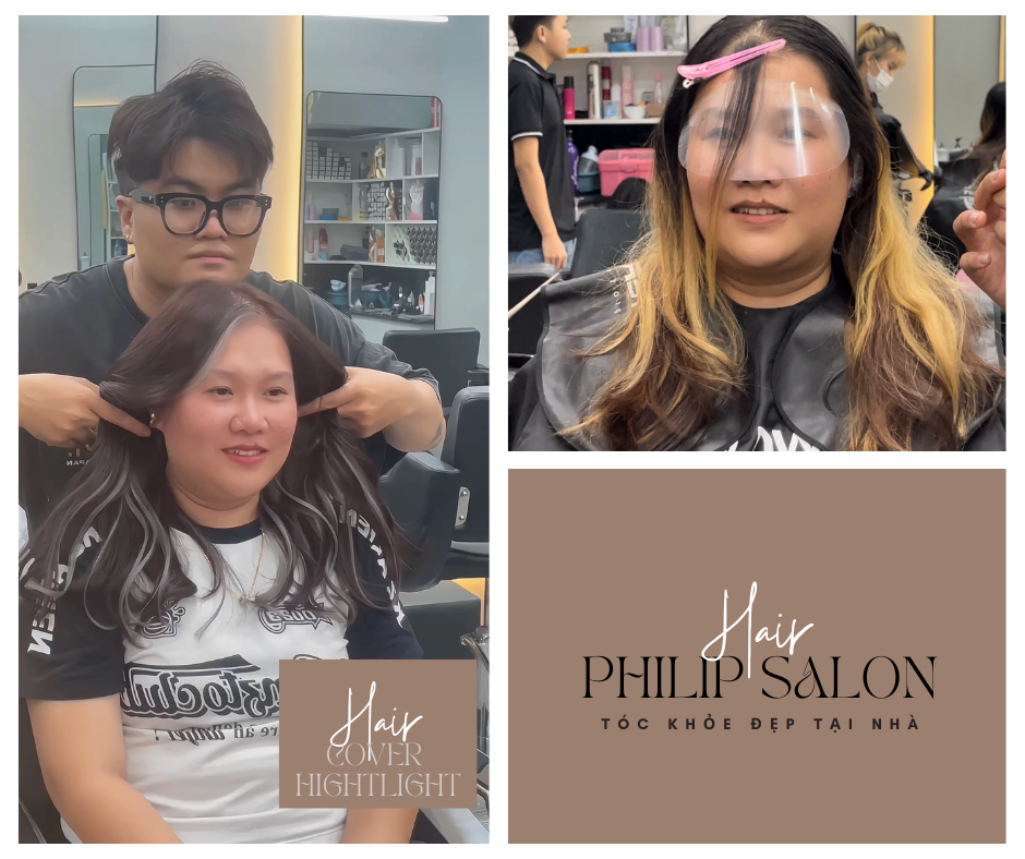 nhuộm tóc công nghệ phục hồi Quận 3 tại Salon Philip